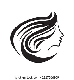 Style hair woman icon logo vector illustration design