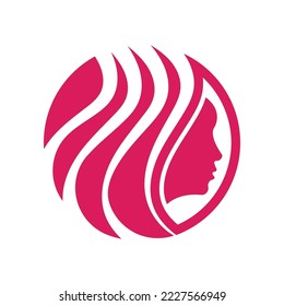 Style hair woman icon logo vector illustration design