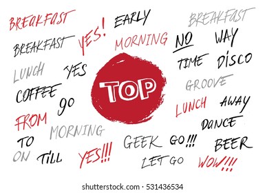 Style Hand Lettered Catchwords for Logo and Label Designs