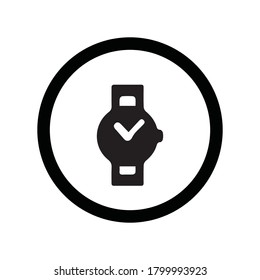 style hand watch icon design