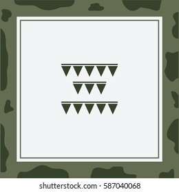Style holiday flags garlands set Vector Icon.
