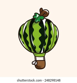 style hot air ballon theme elements vector,eps