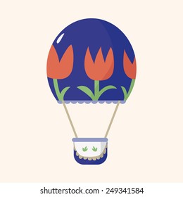 style hot air ballon theme elements vector,eps