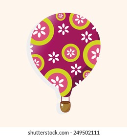style hot air ballon theme elements vector,eps
