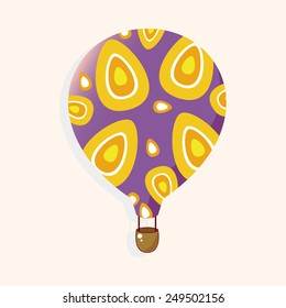 style hot air ballon theme elements vector,eps
