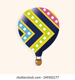 style hot air ballon theme elements vector,eps