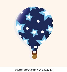 style hot air ballon theme elements vector,eps