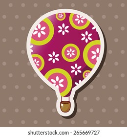 style hot air ballon theme elements vector,eps