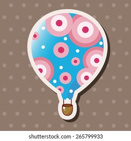 style hot air ballon theme elements vector,eps