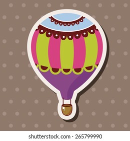 style hot air ballon theme elements vector,eps