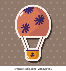 style hot air ballon theme elements vector,eps