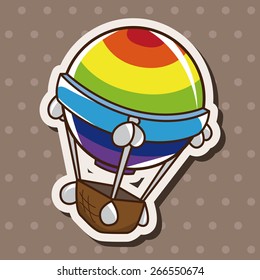 style hot air ballon theme elements vector,eps