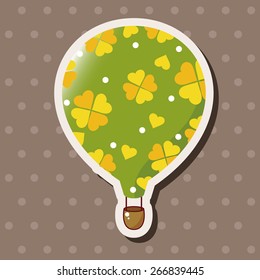 style hot air ballon theme elements vector,eps