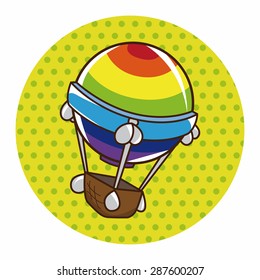 style hot air ballon theme elements vector,eps