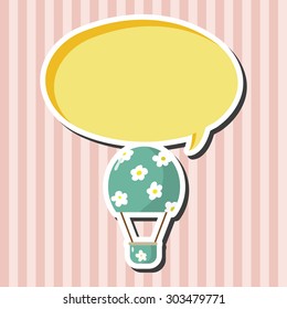 style hot air ballon theme elements vector,eps