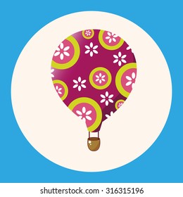 style hot air ballon theme elements vector,eps