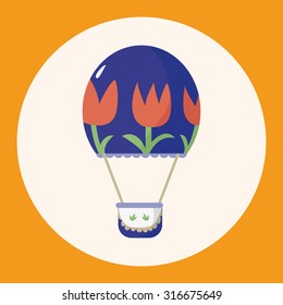 style hot air ballon theme elements vector,eps