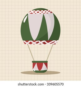 style hot air ballon theme elements vector,eps