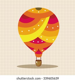 style hot air ballon theme elements vector,eps