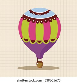 style hot air ballon theme elements vector,eps