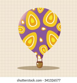 style hot air ballon theme elements vector, eps