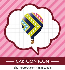 style hot air ballon theme elements vector,eps