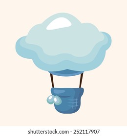 style hot air balloon theme elements