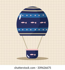 style hot air balloon theme elements vector,eps