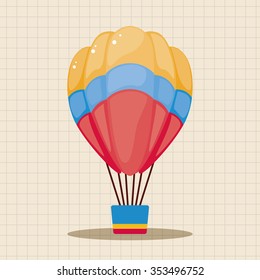 style hot air balloon theme elements