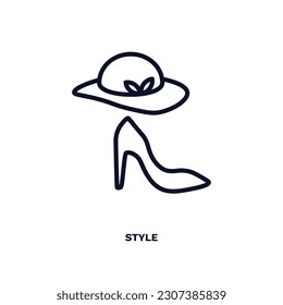 style icon. Thin line style icon from fashion and things  collection. Outline vector isolated on white background. Editable style symbol can be used web and mobile