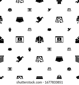 los iconos de estilo se muestran sin problemas. Incluido el original editable relleno, chaqueta, abrigo, falda, Video blog, shorts, Ranking, macrame, los íconos de camión casados. iconos de estilo para web y móvil.