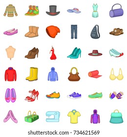 Style icons set. Cartoon style of 36 style vector icons for web isolated on white background