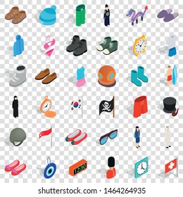 Style icons set. Isometric style of 36 style vector icons for web for any design