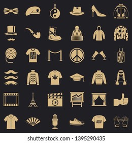 Style icons set. Simple style of 36 style vector icons for web for any design