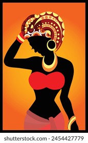style, illustration, person, face, portrait, girl, beautiful, beauty, woman, women, fashion, adult, lady, background, african, stylish, abstract, black, attractive, ethnic, art, africa, elegant, 