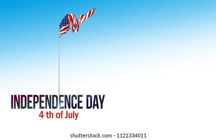 Style Independence Day. 4th of July. American flag. Vector illustration