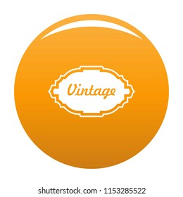 Style label icon. Simple illustration of style label vector icon for any design orange