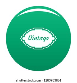 Style label icon. Simple illustration of style label vector icon for any design green
