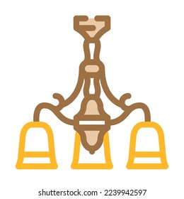 style lamp ceiling color icon vector. style lamp ceiling sign. isolated symbol illustration