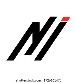 A style Logo that symbolizes speed, with the letters N and I