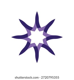 Stil Luxus Ideenmuster. Lila dekorative Blume Logo Vorlage Illustration