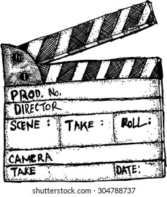 style movie set clapperboard