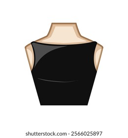 style neckline dress cartoon. trend elegant, chic casual, evening cocktail style neckline dress sign. isolated symbol vector illustration