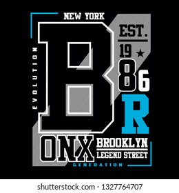 style new york,brooklyn tee element vintage graphic t shirt print vector illustration typography design
