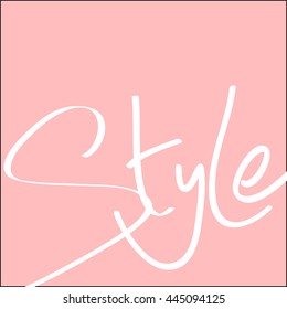 Style on Pink background