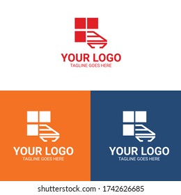 Style orange and blue logo mega collection Retro Vintage Insignias or Logotypes set. Vector design elements, business signs, logos, identity, labels, badges and objects.