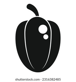 Style paprika icon simple vector. Sweet food. Organic ripe