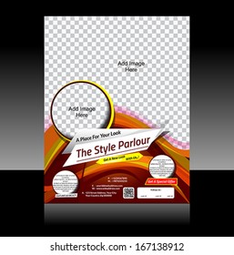 Style Parlor Flyer Vector illustration 