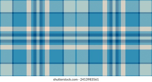 Style pattern background texture, contour seamless plaid vector. Neutral fabric check tartan textile in cyan and pastel color.