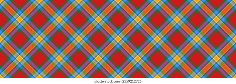 Style pattern plaid fabric, british textile seamless tartan. Complexity texture background check vector in red and green colors.